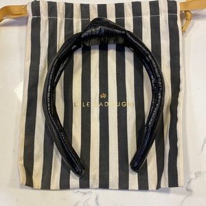 Lele Sadoughi black crock skinny headband